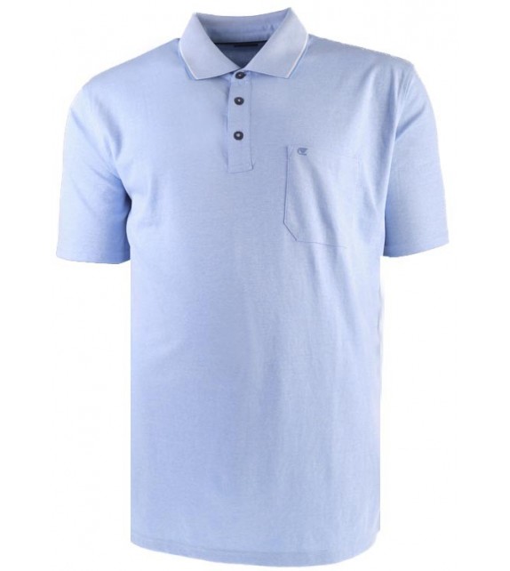 OUTLET EASY CARE polo 1/2 mouw - Licht Blauw