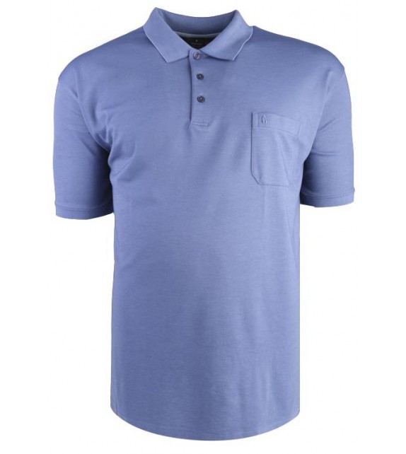 OUTLET EASY CARE polo 1/2 mouw - Blauw