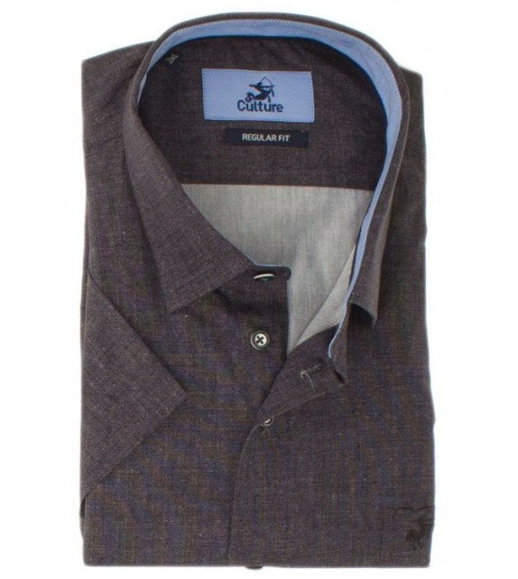 OUTLET hemd  1/2 mouw - Grijs