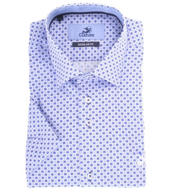 OUTLET hemd  1/2 mouw - Paars