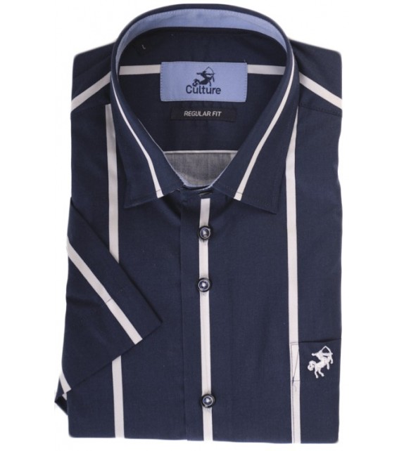 OUTLET hemd 1/2 mouw - Navy