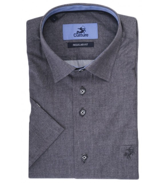 OUTLET hemd  1/2 mouw - Grijs