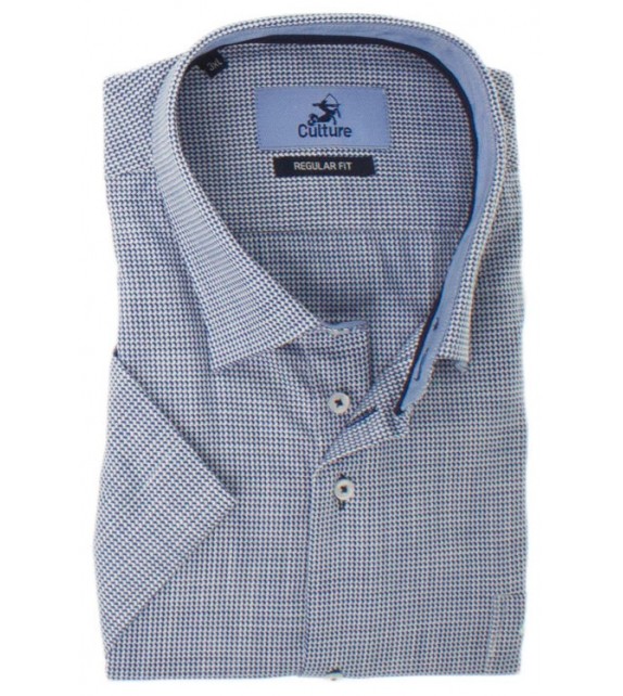 OUTLET hemd  1/2 mouw - Blauw