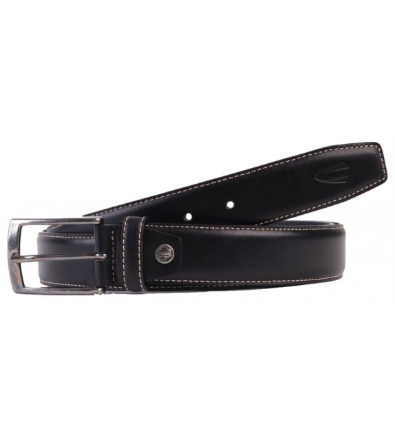 ledere riem 3,5 cm - Zwart