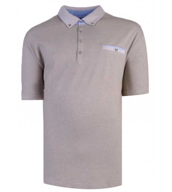 OUTLET polo 1/2 mouw - Beige
