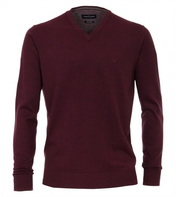 Pull met V-hals - Rood