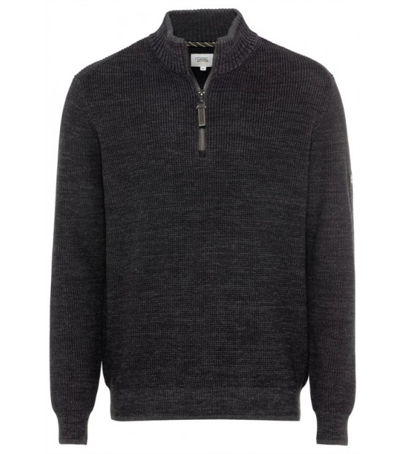 Pull met rits - Antraciet