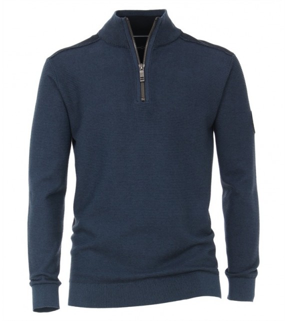 pull met ritsje - Blauw